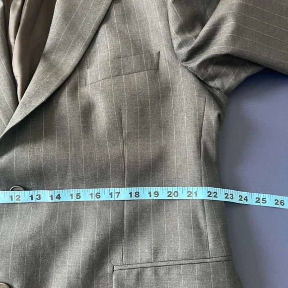 Brooks Brothers 346 Blazer Mens 45R Gray Wool Blend Suit Jacket Coat Set